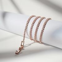 Gambar Celest - Two Prong Rose Gold Tennis Necklace Jewelry (Adjustable) | Kalung Emas Asli 18K Bersertifikat | Perhiasan 18 Karat Gold Plate | Kado Aksesoris Pernikahan Anniversary Ulang Tahun | Lapis Emas | Gift Box Mewah dari Celest Jewellery Kota Administrasi Jakarta Utara 4 Tokopedia