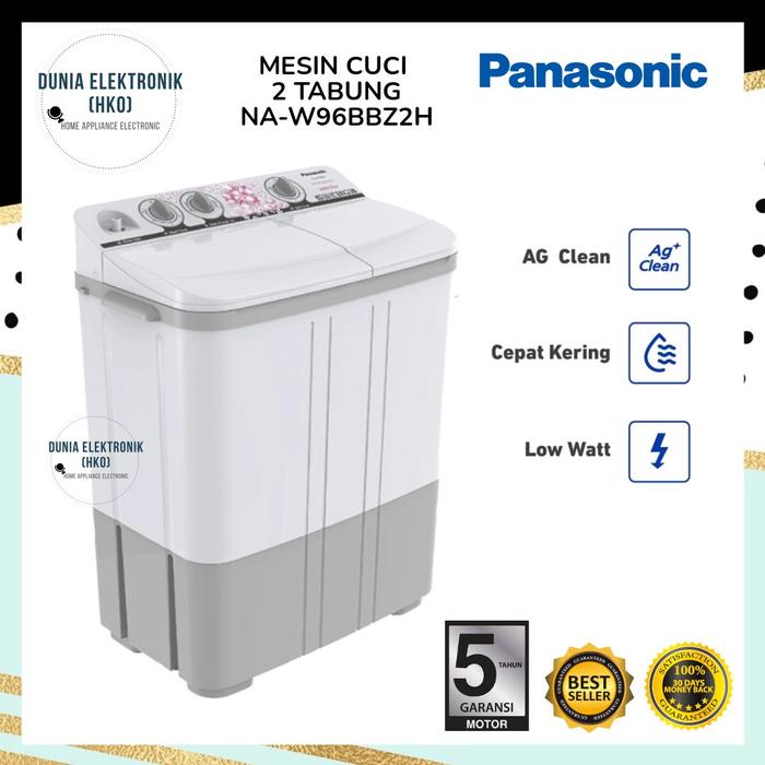 Gambar MESIN CUCI PANASONIC NA-W96BBZ NAW 96 BBZ 9,5 KG MESIN CUCI 2 TABUNG dari Dunia Elektronik Mall Kota Bekasi Tokopedia