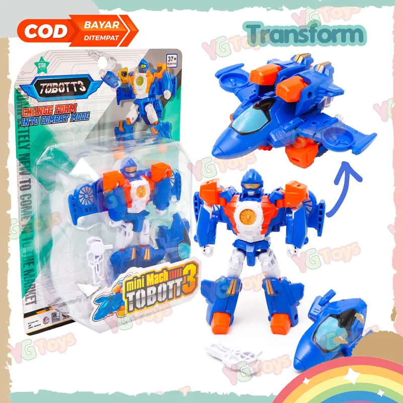 Boninitoys Mainan Robot Transformer Pesawat Jet Bisa Berubah 0