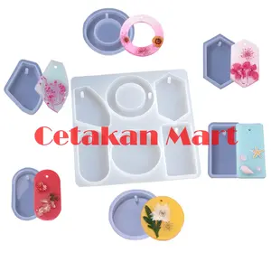 CM Cetakan Mix Shape Candle Jewellery Craft 6 cav Silikon