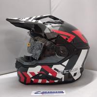 Gambar Helm Zeus ZS-913 Black BF2 Red Dual Sport New!! - M dari Bike Master Kota Bandung 4 Tokopedia