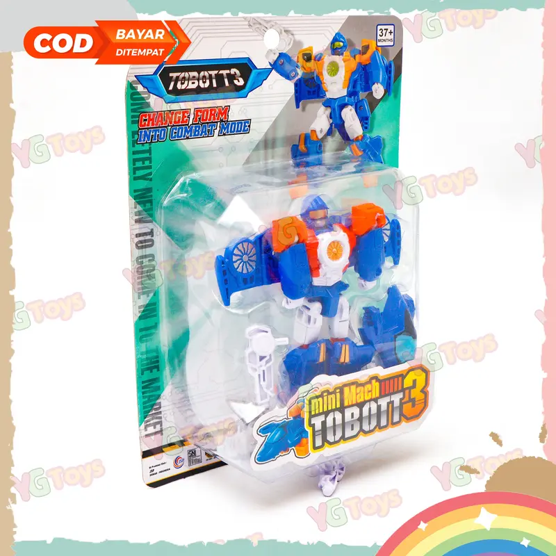 Boninitoys Mainan Robot Transformer Pesawat Jet Bisa Berubah 2