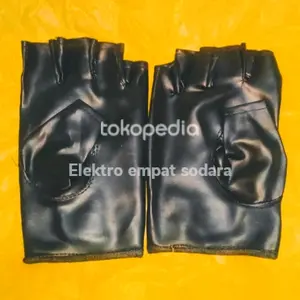 sarung tangan kulit sintetis setengah jari Redy siap kirim