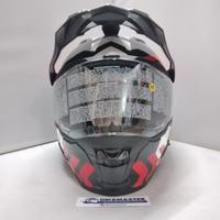 Gambar Helm Zeus ZS-913 Black BF2 Red Dual Sport New!! - M dari Bike Master Kota Bandung 3 Tokopedia