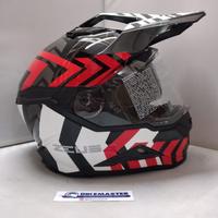 Gambar Helm Zeus ZS-913 Black BF2 Red Dual Sport New!! - M dari Bike Master Kota Bandung 2 Tokopedia