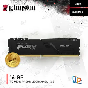 Memory Kingston Fury Beast PC25600 3200Mhz DDR4 16GB Ram
