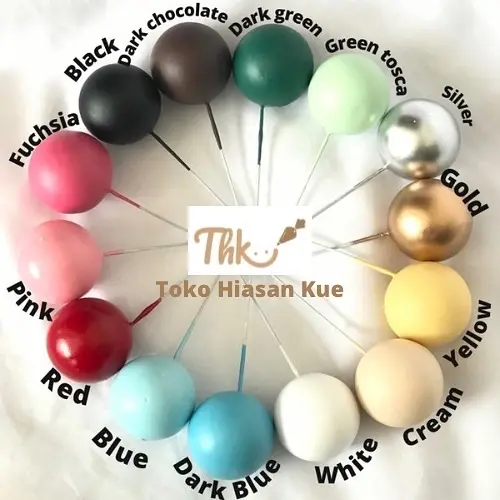 Cake Topper Hiasan Kue Bola Tusuk DOFF (4pcs/set) 0
