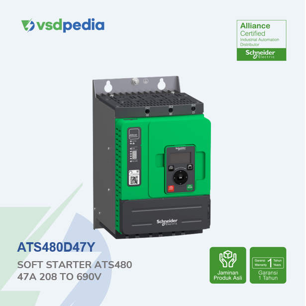 Gambar SCHNEIDER SOFT STARTER ATS480 47A 208-690VAC 22kW ATS480D47Y PENGGANTI ATS48D47Q dari vsdpedia Kota Administrasi Jakarta Timur Tokopedia