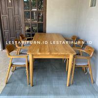 Gambar Meja Makan Minimalis Scandinavian dari lestarifurni Kab. Jepara 2 Tokopedia