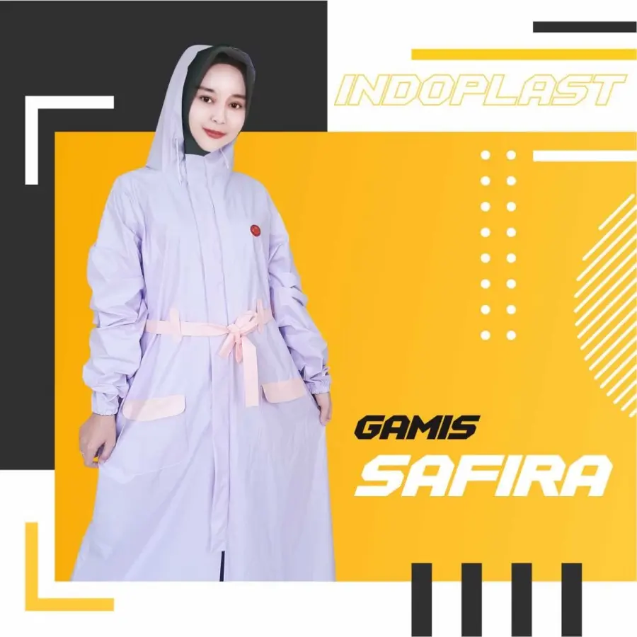 [NEW] JAS HUJAN GAMIS TERUSAN FREE TAS INDOPLAST TYPE SAFIRA TERMURAH