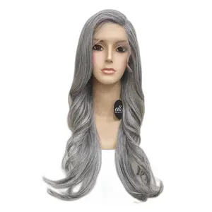 Wig Wanita Warna Front Lace Fiber ELLA FB19LFS Silver