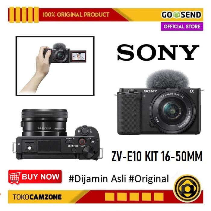 Gambar Sony ZV E10 Kit 16-50mm Mirrorless Camera - STANDARDPACKAGE dari Camzone Official Kota Administrasi Jakarta Selatan Tokopedia