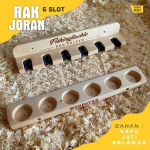 ROD HOLDER RAK JORAN PANCING BAHAN KAYU JATI BELANDA WOODSTAR