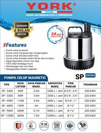 Gambar Pompa Celup Magnetic York - SP 3200 dari Pompa York Official Kota Tangerang 2 Tokopedia