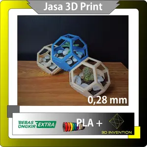 Custom Print 3D / Cetak 3 Dimensi / 3D Printing 0,28 mm bahan PLA+