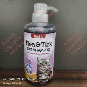 Baba Flea & Tick 500ml cat shampoo sampo kucing pembasmi kutu kucing