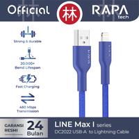 Gambar RAPAtech DC2022 - LINE MAX I - USB-A to Lightning Cable 2.4A 120 cm - Biru dari RAPAtech Jakarta Kota Administrasi Jakarta Barat 1 Tokopedia