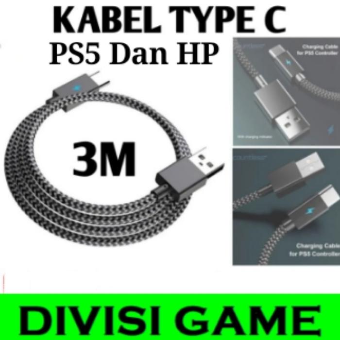 Gambar Kabel Type C Fast Charging - Kabel Charging Stik PS5 - USB TYPE C dari Divisi Game Kota Administrasi Jakarta Pusat Tokopedia