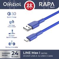 Gambar RAPAtech DC2021 - LINE MAX I - USB-A to USB-C Cable Type-C 3A QC3.0 - Biru dari RAPAtech Jakarta Kota Administrasi Jakarta Barat 1 Tokopedia