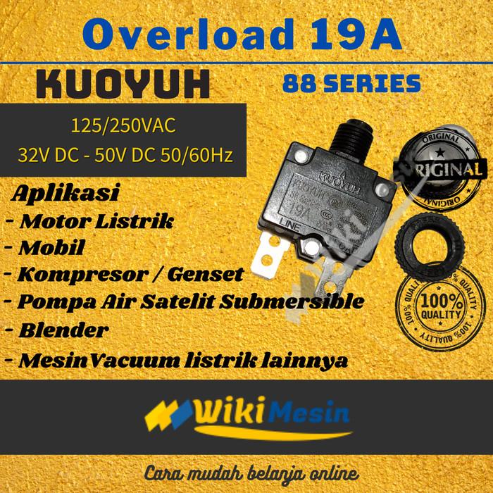 Gambar Overload Thermal Protector Circuit Breaker Kuoyuh 19A 88 Seri dari Overload Wikimesin Kab. Tangerang Tokopedia