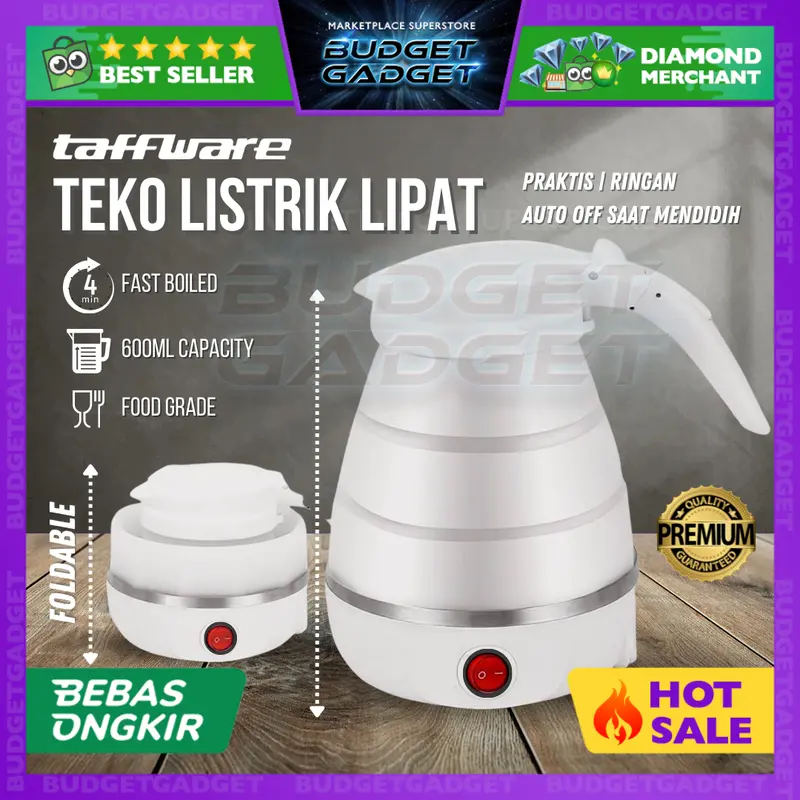 AUGIENB Electric Kettle Teko Listrik Lipat Elektrik Foldable 600ML 0