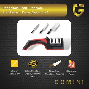 RPX Pengasak pisau penajam Alat asahan Tajam Asah Dapur 3 in 1