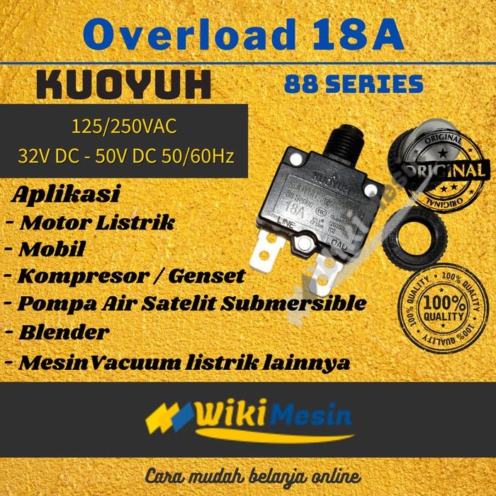 Gambar Overload Thermal Protector Circuit Breaker Kuoyuh 18A 88 Seri dari Overload Wikimesin Kab. Tangerang Tokopedia