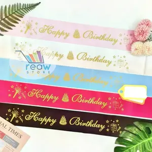 Sash Selempang Sablon Happy Birthday Aneka Warna