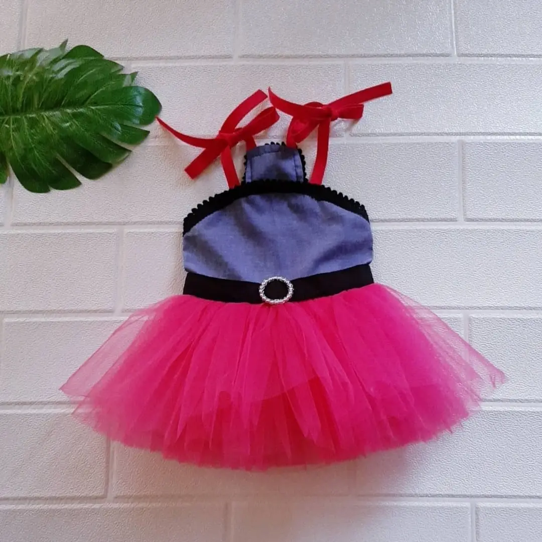 Tutu Dress hewan anjing kucing baju rok anak bulu