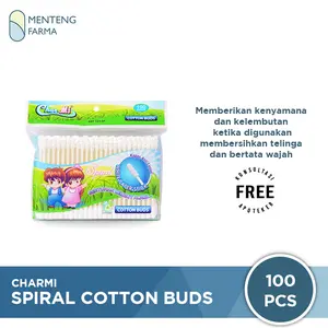 Charmi Cotton Buds Spiral Art 125 SP Isi 100 Pcs - Pembersih Telinga