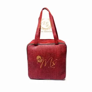 Tas Wanita Ms Glow Tote Bag Square Bahan Katun Kanvas Tebal