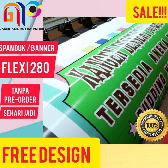 Gambar Cetak Spanduk/ Print Banner/ Baliho Online Murah Hires Flexi 280 dari GamblangMediaPromo Kota Administrasi Jakarta Selatan Tokopedia