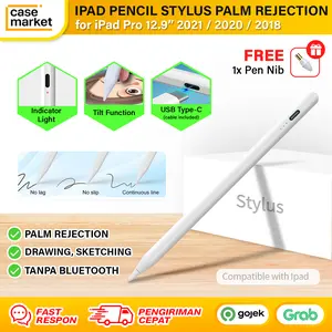 PELINDUNG / COVER for Pen iPad Pro 12.9 2021 2020 2018 Pencil Stylus Palm Rejection Drawing