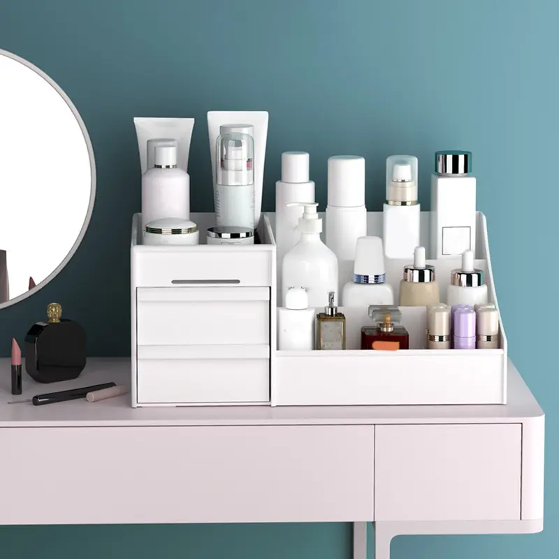 Set Rak Meja 2 Laci Kerja Stationery Make Up Kosmetik Organizer Susun 4