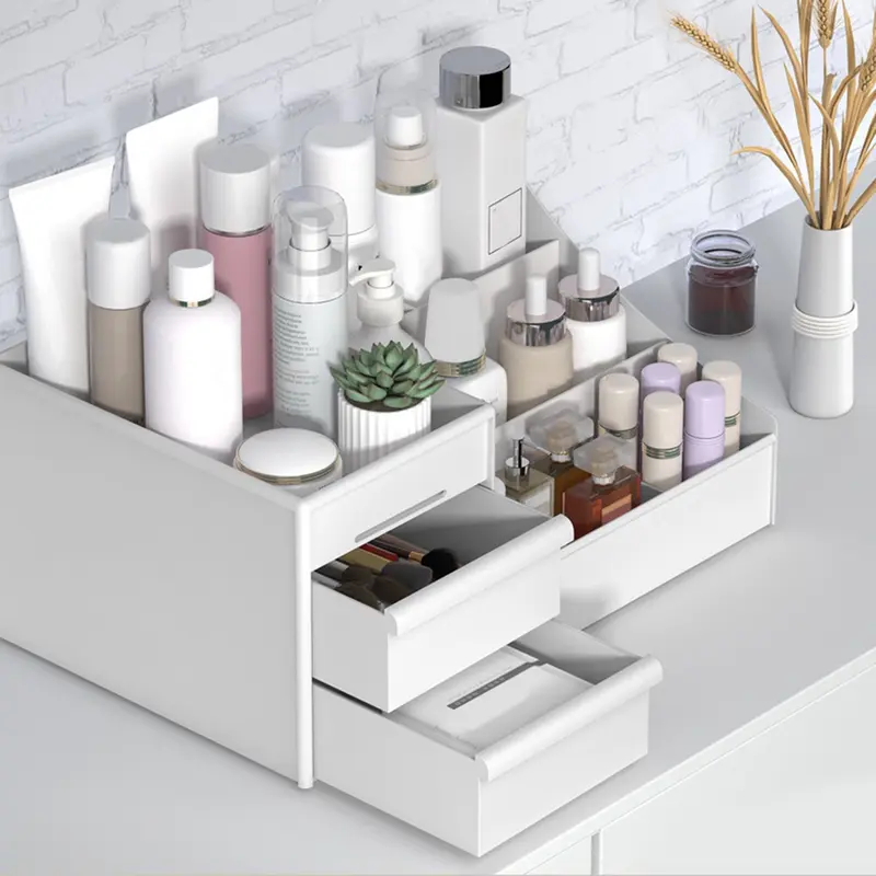 Set Rak Meja 2 Laci Kerja Stationery Make Up Kosmetik Organizer Susun 3
