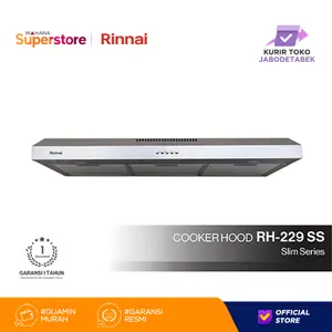 RINNAI Cooker Hood Slim Silver - RH229SS | RH-229SS | RH-229 SS