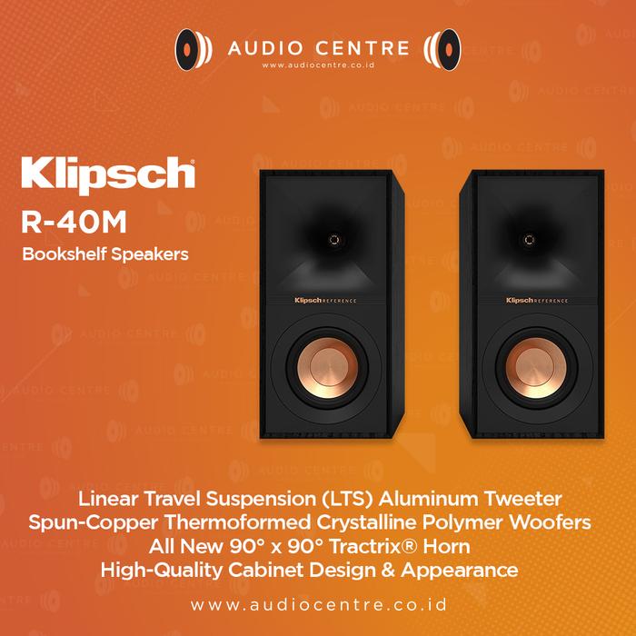 Gambar Klipsch R-40M R40M R 40M Bookshelf Speaker pasif speaker dari Audio Centre Official Kota Administrasi Jakarta Barat Tokopedia