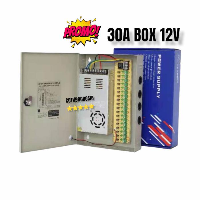 Gambar CCTV Power Supply 30A Box + Kabel Power dari CCTV99GROSIR Kota Administrasi Jakarta Pusat Tokopedia