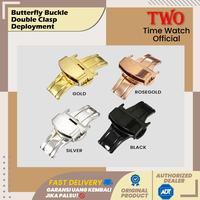 Gambar Automatic Push Button Buckle Butterfly Clasp 14mm 16mm 18mm 20mm 22mm - Silver, 18mm dari Alexandre Christie Indonesia Kota Bandung 2 Tokopedia