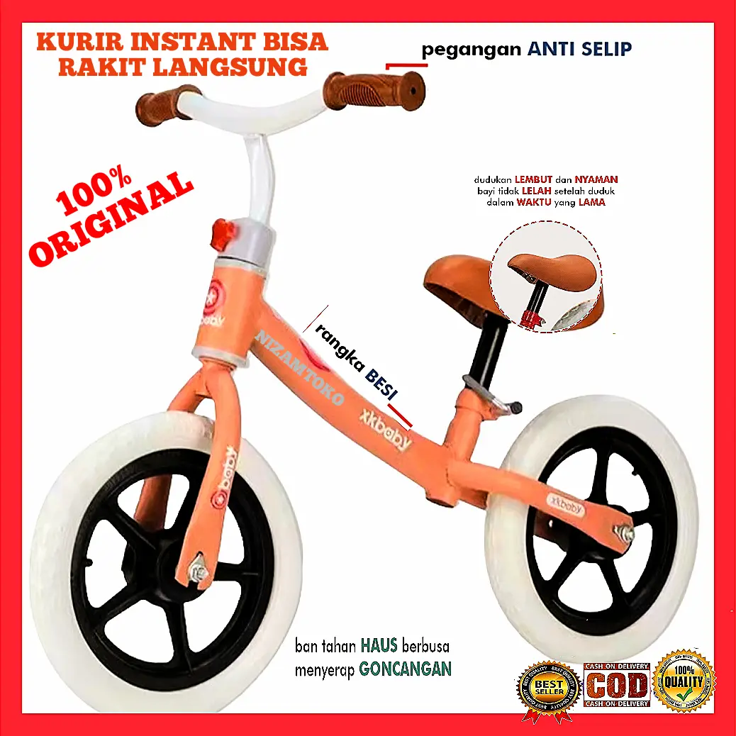 Balance bike Pushbike Sepeda Keseimbangan Anak Tanpa Pedal
