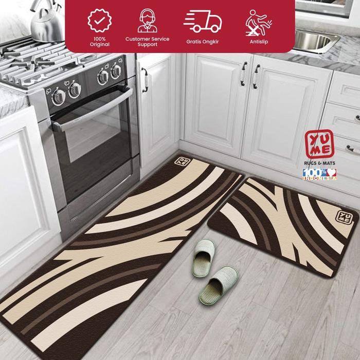 Gambar PAKET KESET DAPUR YUME 50X80CM + 50X140CM MOTIF WHIRL WIND dari Amore Collections_NEW Kota Surabaya Tokopedia