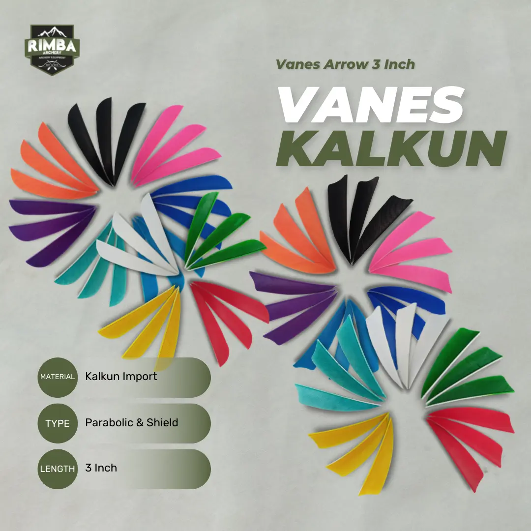 Vanes Bulu Kalkun Import 3" / Vanes Parabolic / Vanes Shield / Archery