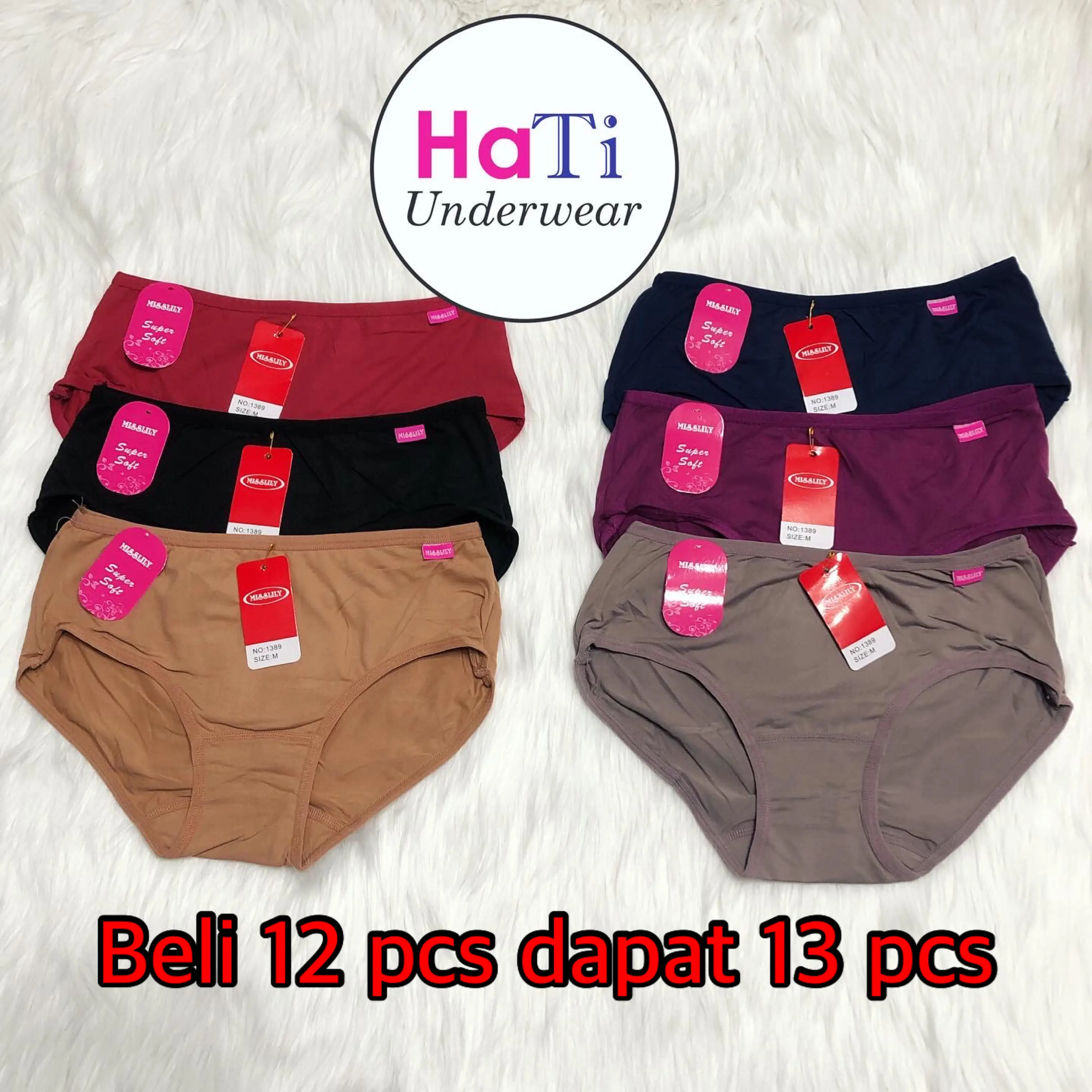 Misslily 1389 - Celana Dalam CD Wanita - Super Soft - Extra Comfort