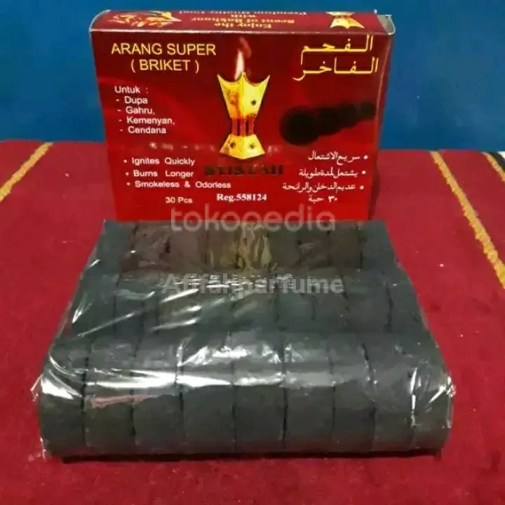 Arang Super Briket 1pak Isi 27pcs Areng Bakar Buhur Bukhur
