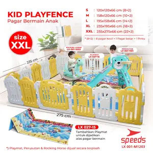 SPEEDS Pagar Bayi Playfence Mainan Anak Pagar Anak Babyfence 001-1203