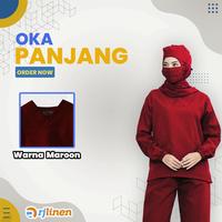 Gambar Setelan OKA Lengan Panjang/Baju Perawat Panjang/Baju OKA/Seragam OK - Maroon, L dari Rumahjahitid Kota Tangerang Selatan 5 Tokopedia