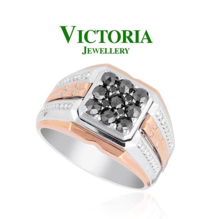 Gambar Cincin Berlian Pria Black Diamond VMR637787 Victoria Jewellery dari Victoria Jewellery Online Kota Administrasi Jakarta Selatan Tokopedia
