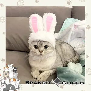 Topi kelinci bunny hat kucing attribute cat dog toys costume lucu