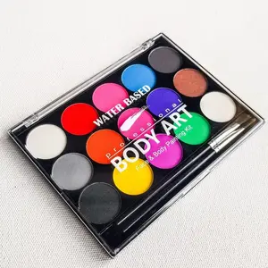 PROFESSIONAL FACE AND BODY PAINTING KIT BODY ART (FREE 2 BRUSH)