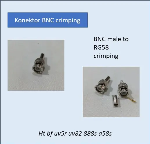 Konektor BNC crimping - BNC male to RG58 krimping conector sambungan
